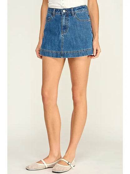 Classic Denim Mini Skort
