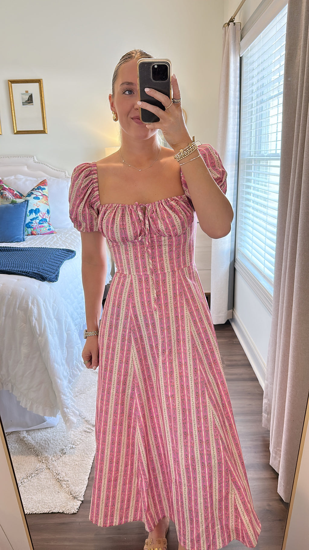 Indie Midi Dress- Pink