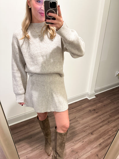Parker Oatmeal Skirt Set