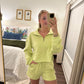 Lime Pullover & Shorts Set