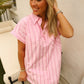 Claire Stripe Dress- Pink