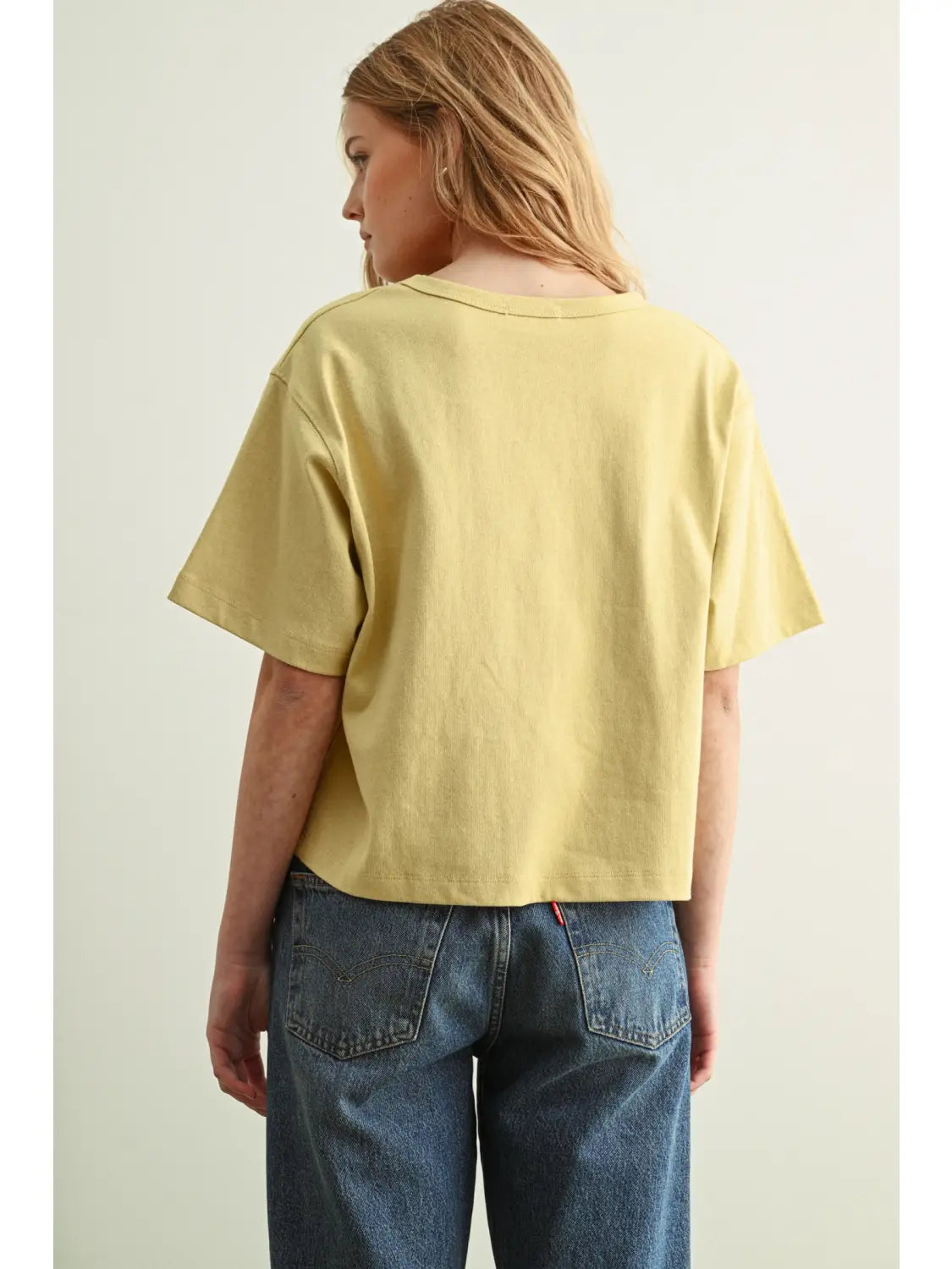 Linen Knit Tee- Lemon