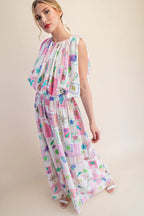Marina Palm Set- White/Pink