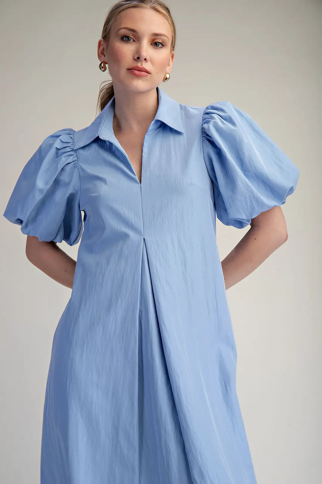 Amy Midi Dress- Blue