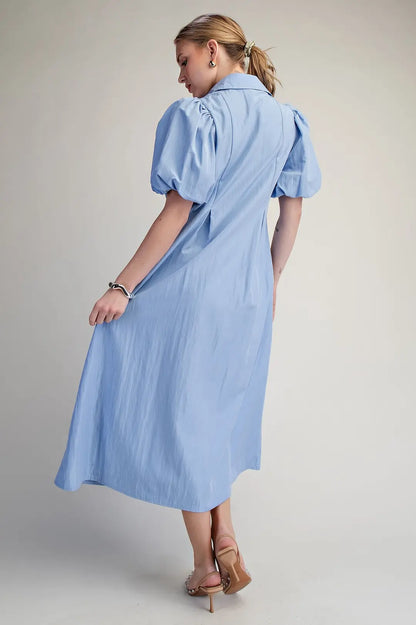 Amy Midi Dress- Blue