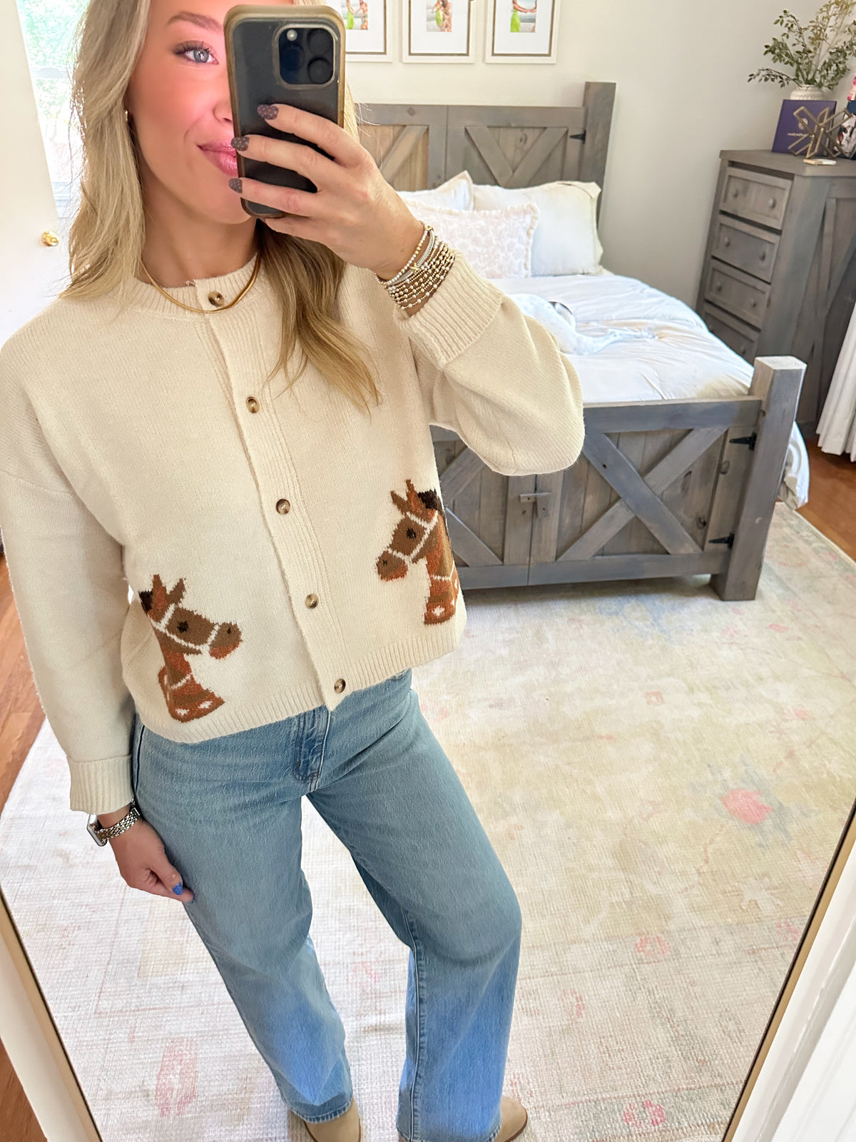 Horse Sweater- Cream