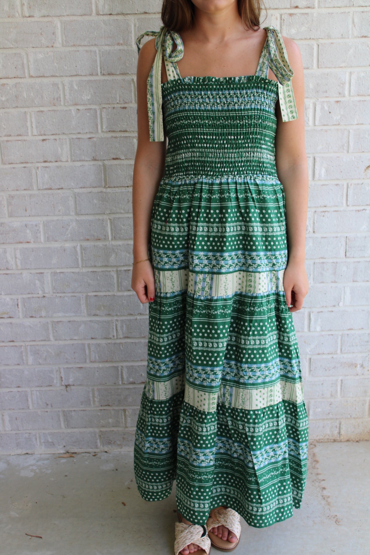 Izzy Floral Maxi- Green