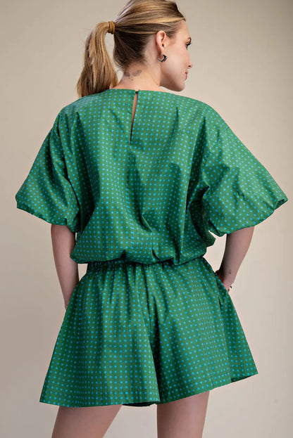 Maren Polka Dot Set- Kelly Green