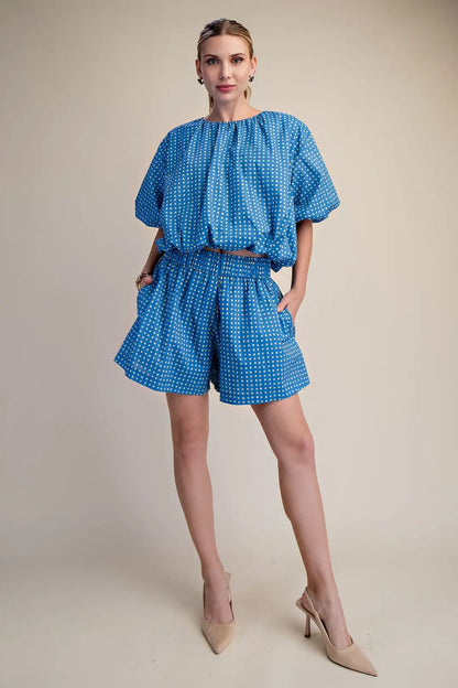 Maren Polka Dot Set- Blue