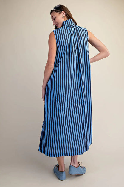 Sunday Stroll Midi Dress- Navy