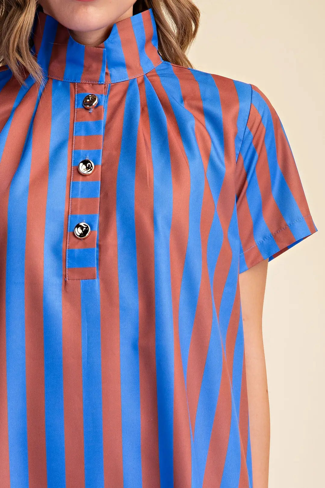 Frankie Stripe Midi Dress- Royal