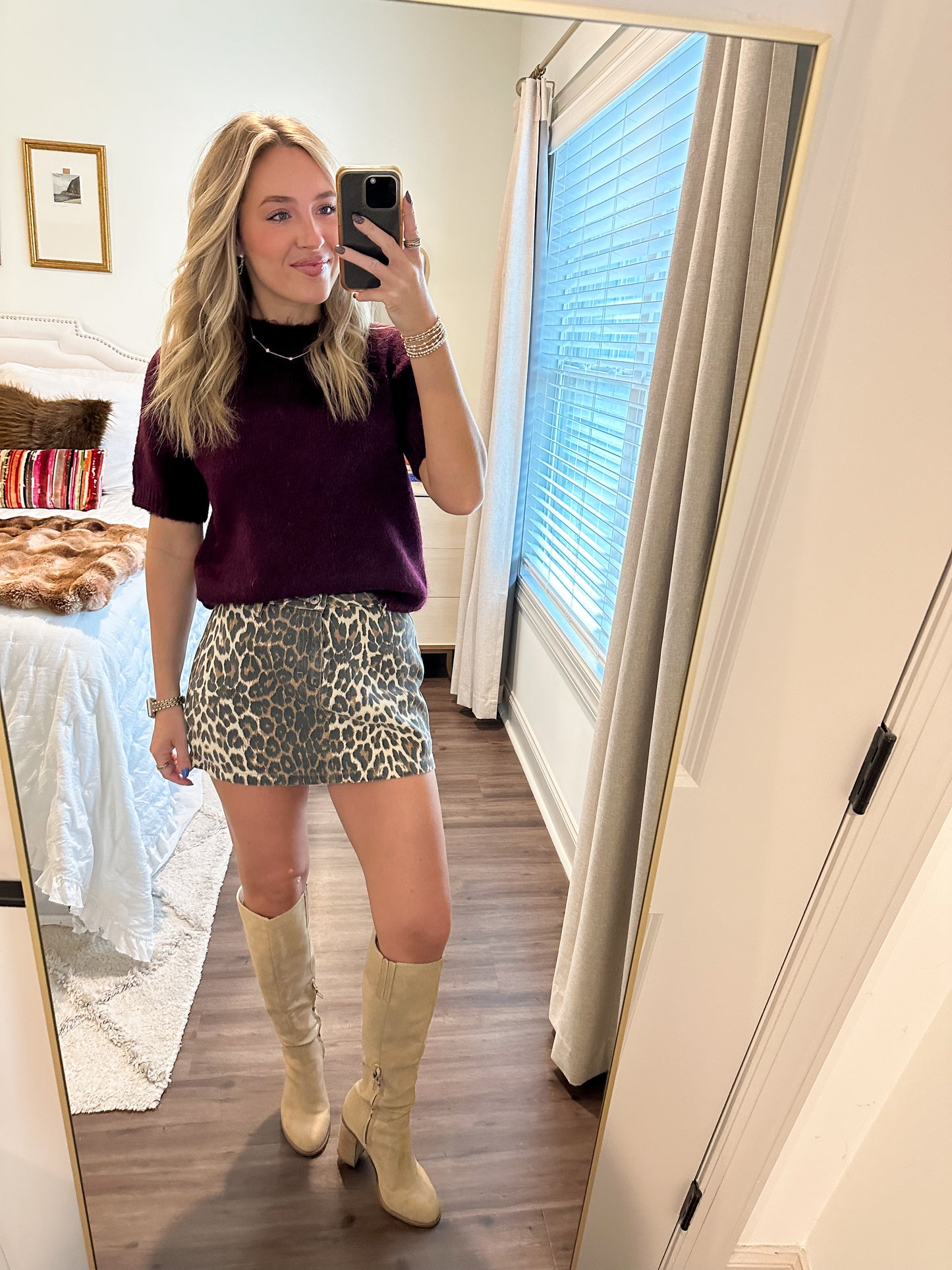 Keely Mini Skort- Leopard