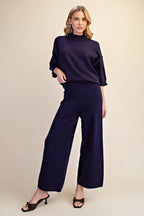 Riley Knit Top- Navy