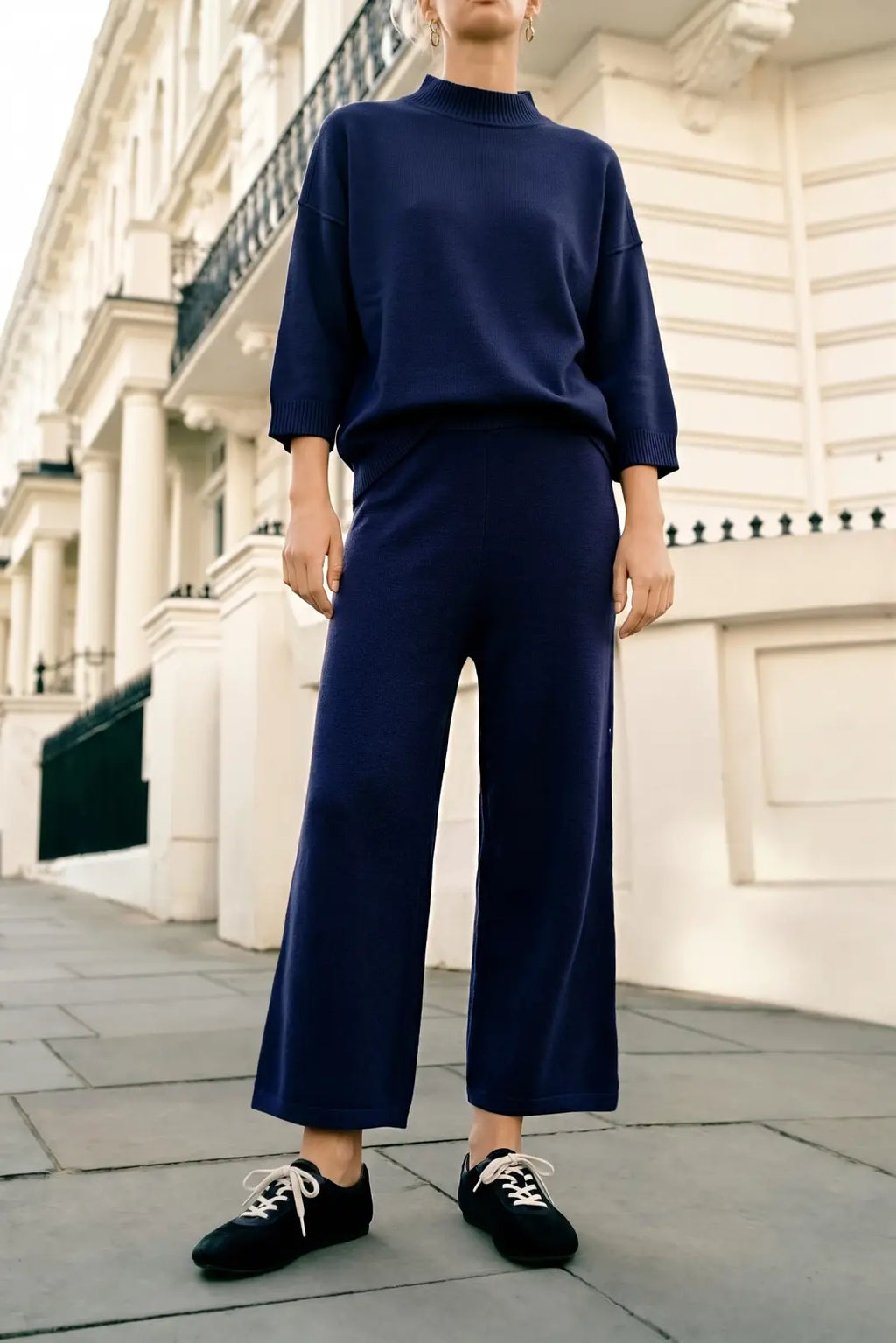 Riley Knit Top- Navy