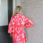 Tie Dye Shirt Dress- Pink/Orange