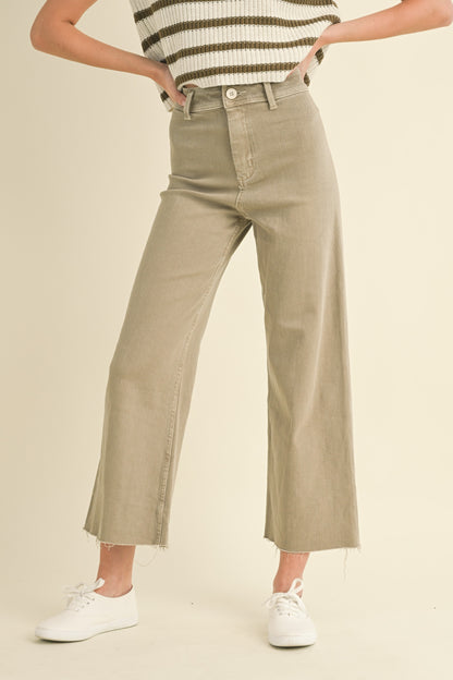 Stone Wide Leg Jean