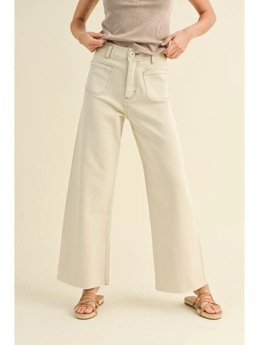 Marie Front Pocket Pants- Beige