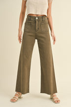 Washed Brown Denim Pants