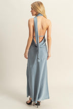 Harley Satin Maxi- Blue