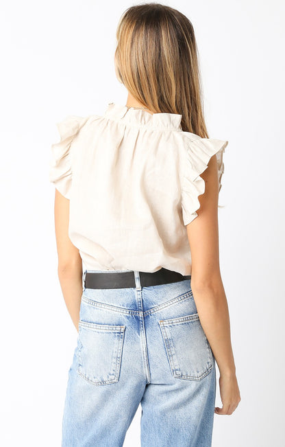 Heidi Linen Top- Natural