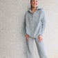 Grey Waffle Knit Set