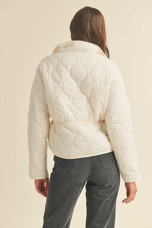 Dana Puffer Pullover- Cream