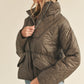 Dana Puffer Pullover- Olive