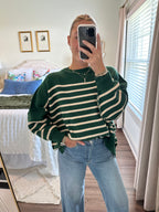 Winnie Sweater- Green Stripe