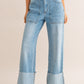 Wide Leg Cuffed Jean