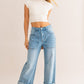 Wide Leg Cuffed Jean