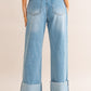 Wide Leg Cuffed Jean