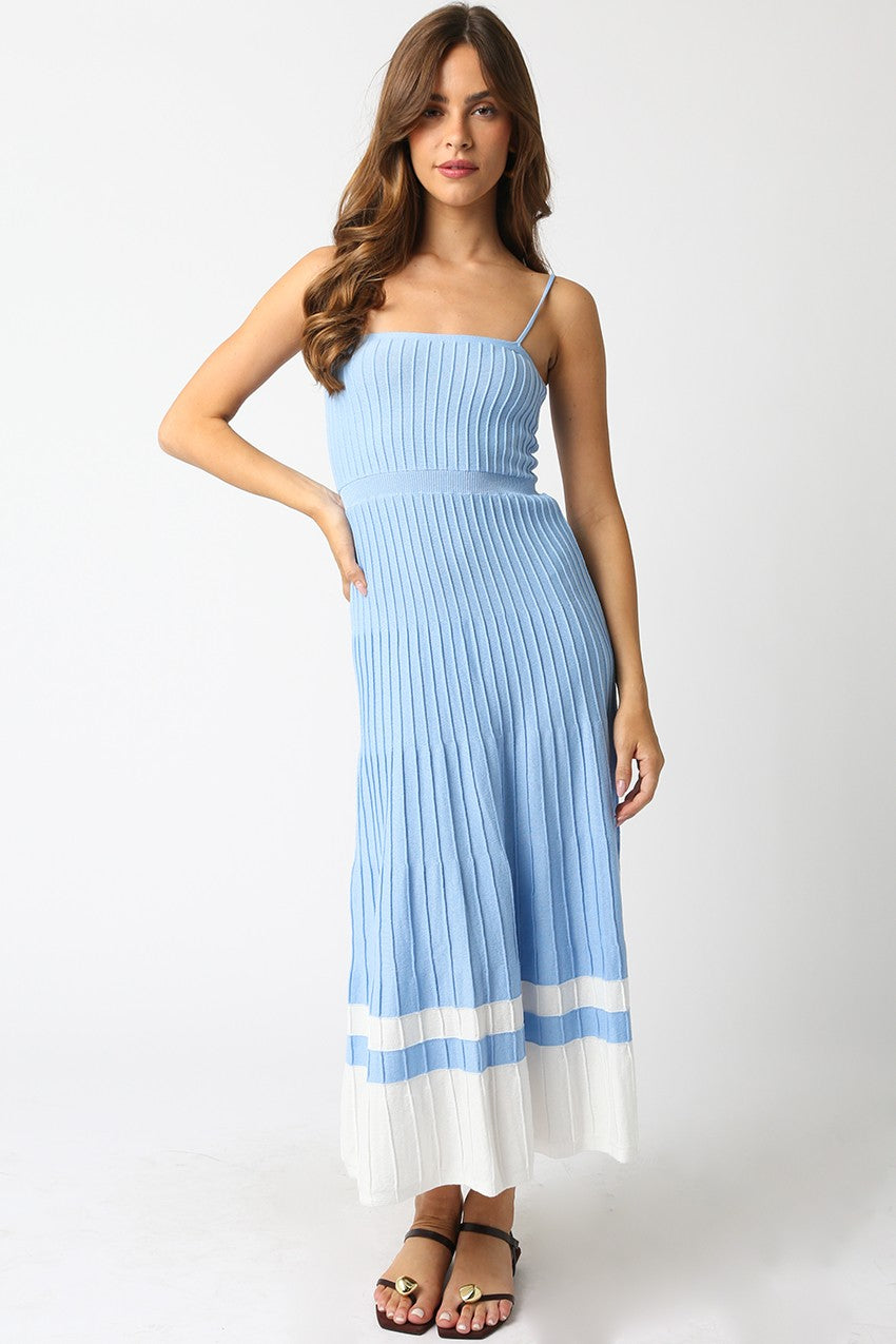 Kenzie Dress- Blue/Ivory