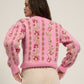 Pink Flower Sweater