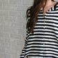 Striped Cardigan- Black/White