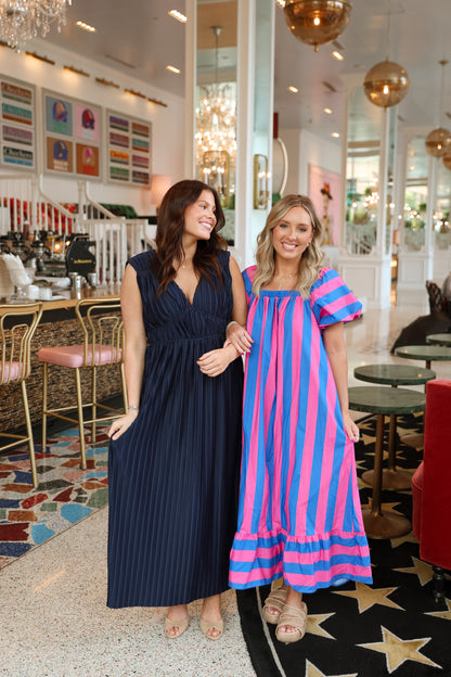 Sweet Stripes Maxi- Pink/Blue