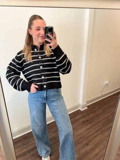 Bennie Sweater- Black/Taupe