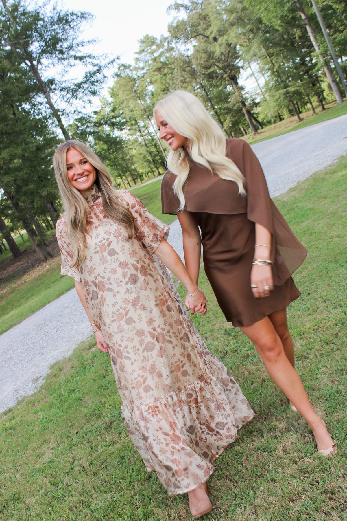 Annaleigh Mini Cape Dress- Brown