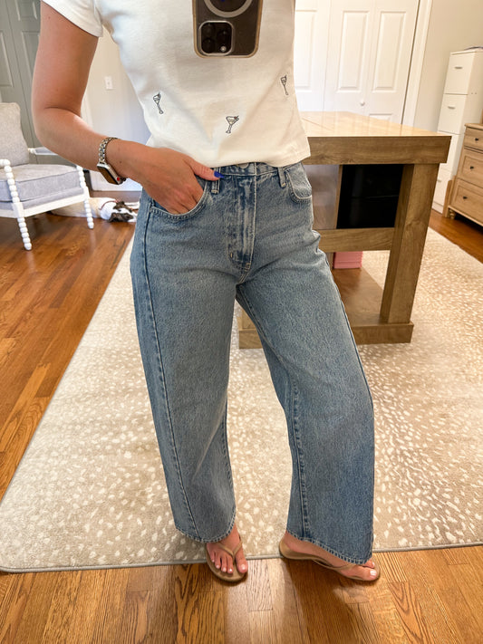 Barrel Jean Twist- Medium Denim