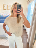 Isla Crochet Top- Natural
