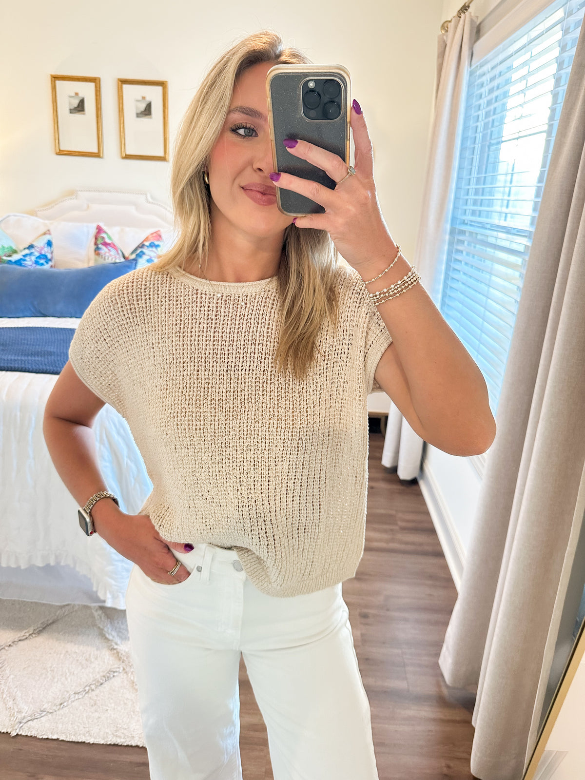 Isla Crochet Top- Natural