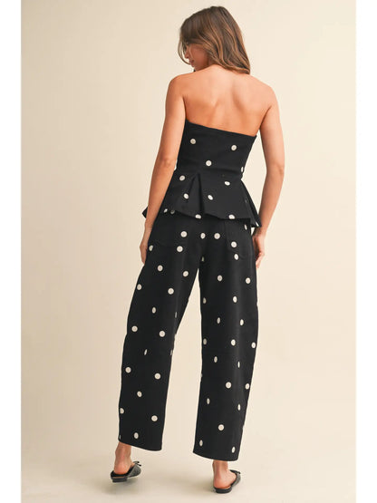 Lennon Polka Dot Set- Black/White