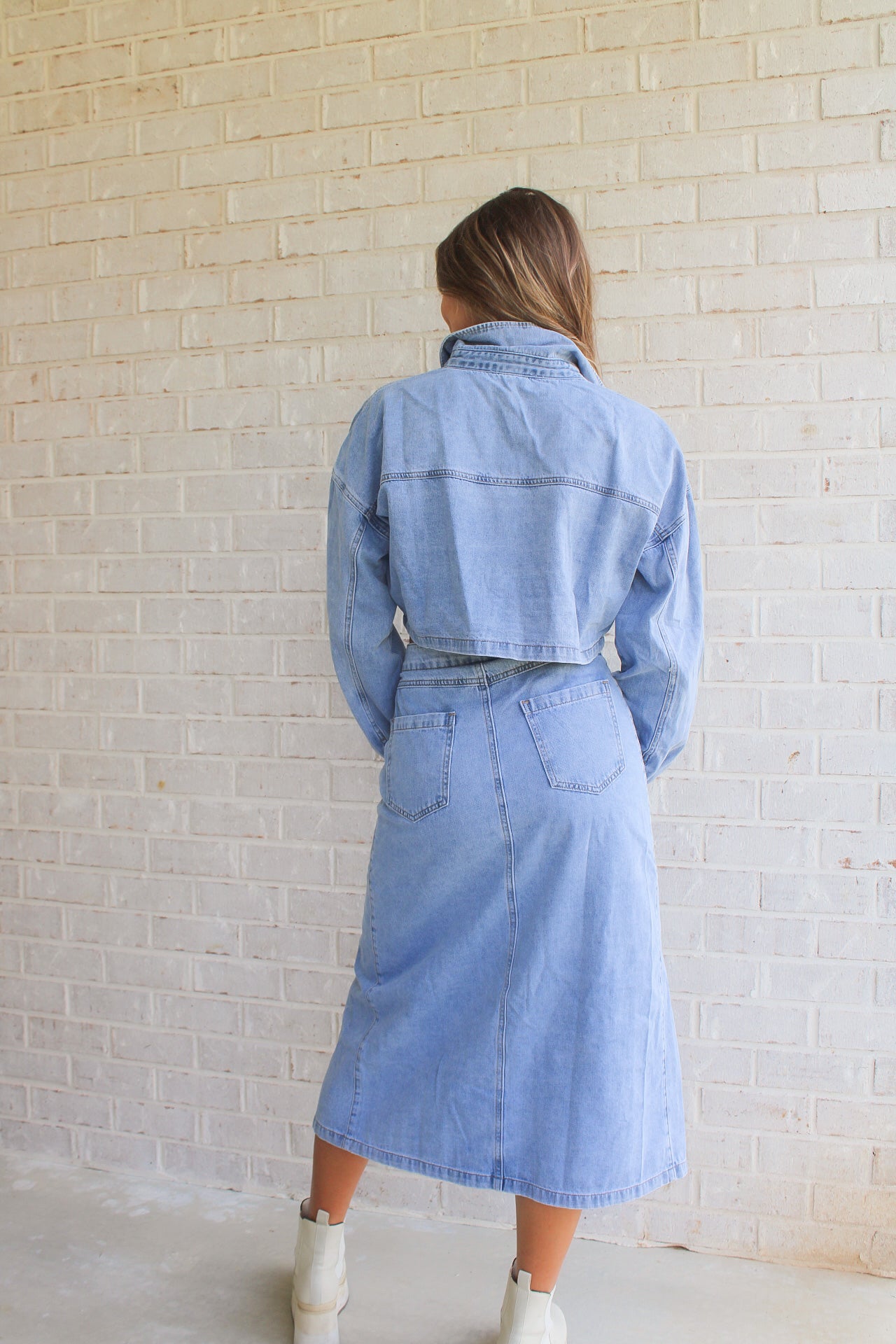 Denim Skirt Set