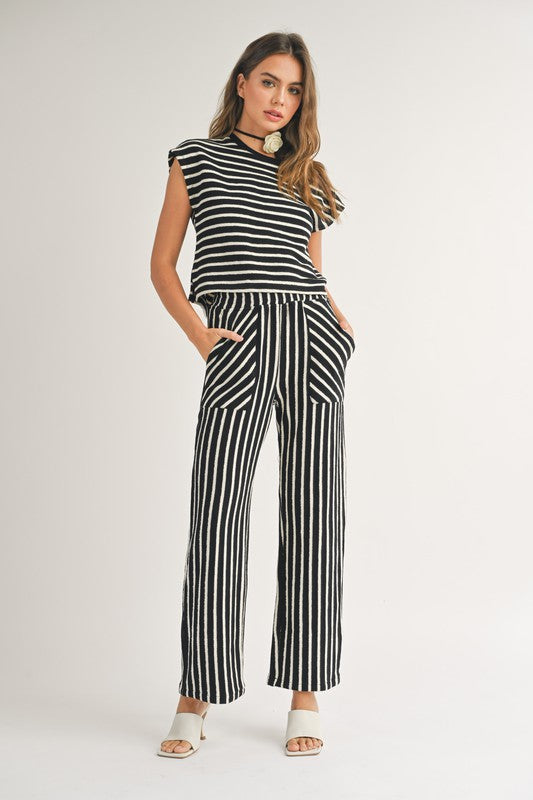 Mae Stripe Pants Set