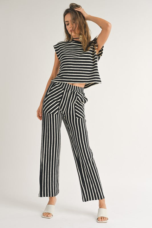 Mae Stripe Pants Set