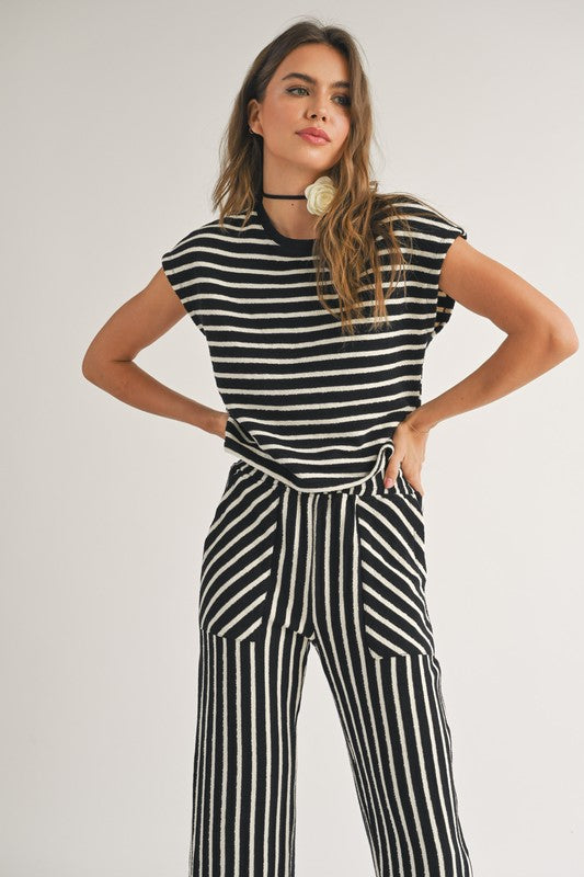 Mae Stripe Pants Set