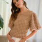 Laken Textured Top- Taupe