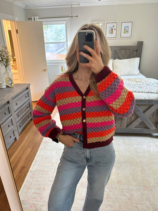 Berry Multi Cardigan