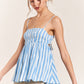 Cami Stripe Top- Blue