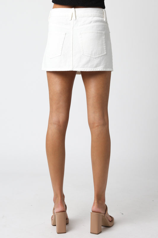Eve Micro Mini Skirt- White
