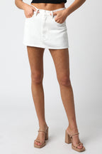Eve Micro Mini Skirt- White